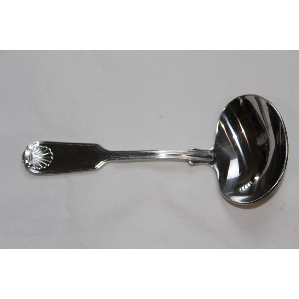 Wallace 18/10 Stainless Wide Sauce / Condiment Spoon 6"